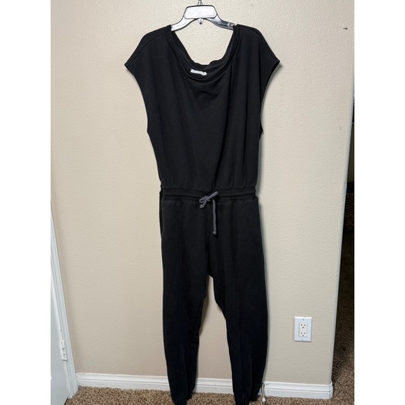 Spiritual Gangster Pants - Spiritual Gangster Womens Black Sleeveless Cotton Jumpsuit XL Relaxed Lounge